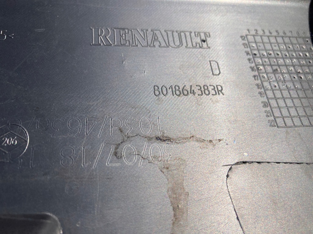 фото №7, Renault captur i 13- накладка молдинг бампера правый перед 801864383r