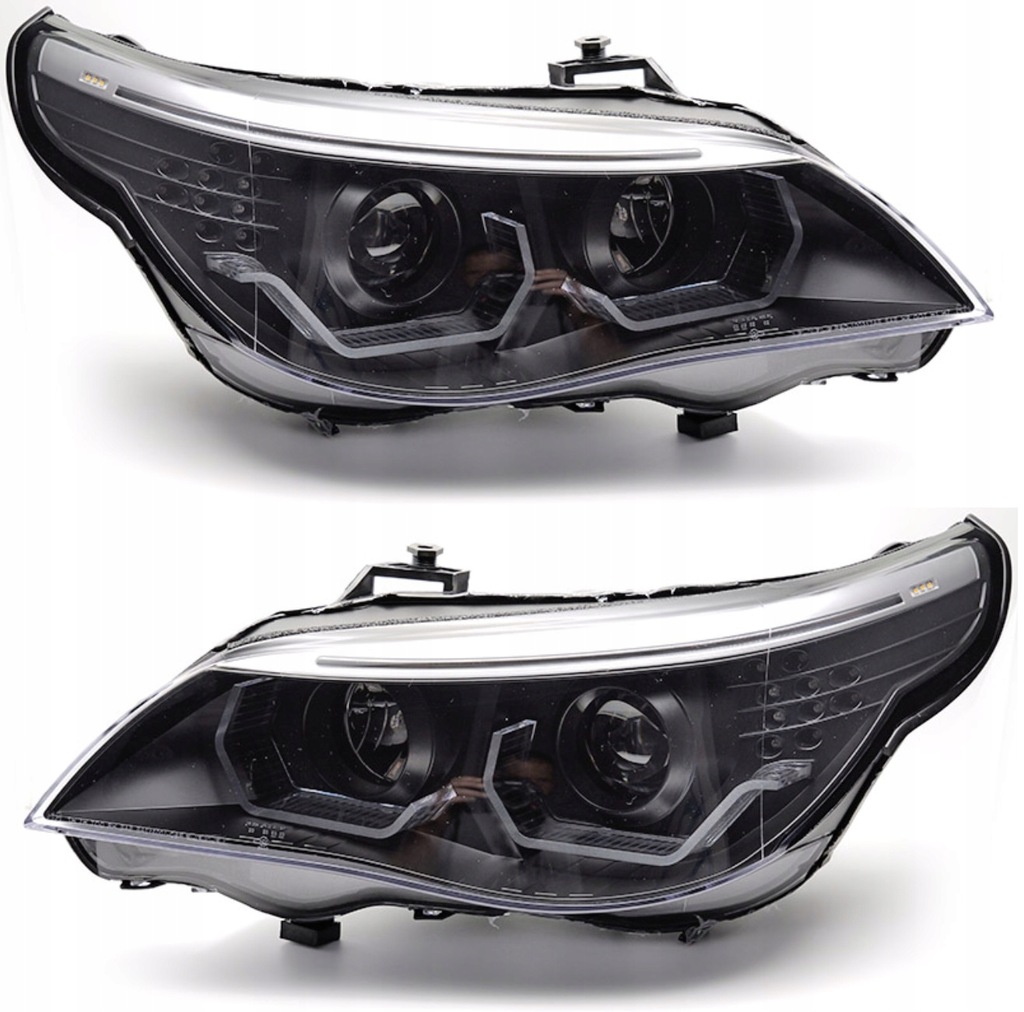 фото №1, Фара лампа kpl кольца angel eyes led 3d neon тюнинг bmw 5 e60 e61 03-07