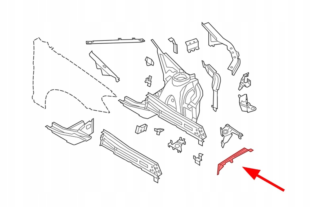фото №11, Кронштейн крила передній bmw x3 f25 10- ліва