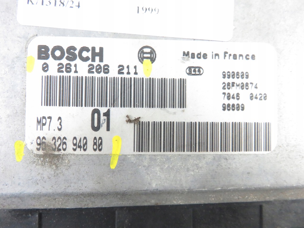 фото №6, Блок управления peugeot 306 1.4 0261206211 9632694080