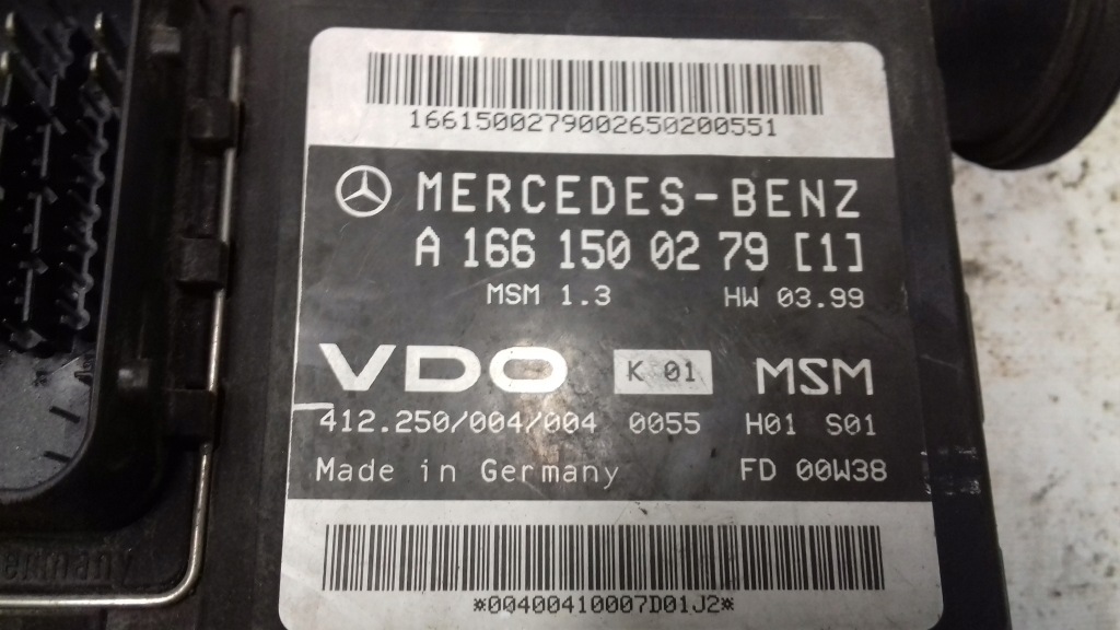 Бортовой компьютер блок управления двигателя a1661500279 mercedes a klasa w168 1.9 b 97- Недорого
