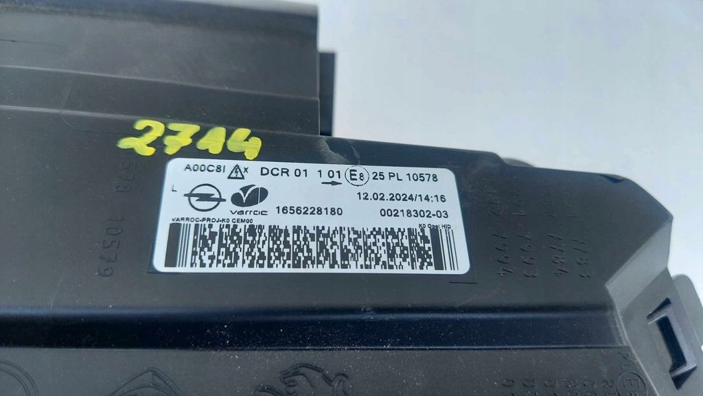 фото №12, Opel zafira d vivaro c лампа левая перед передняя ксенон nowa оригинальный номер 2714