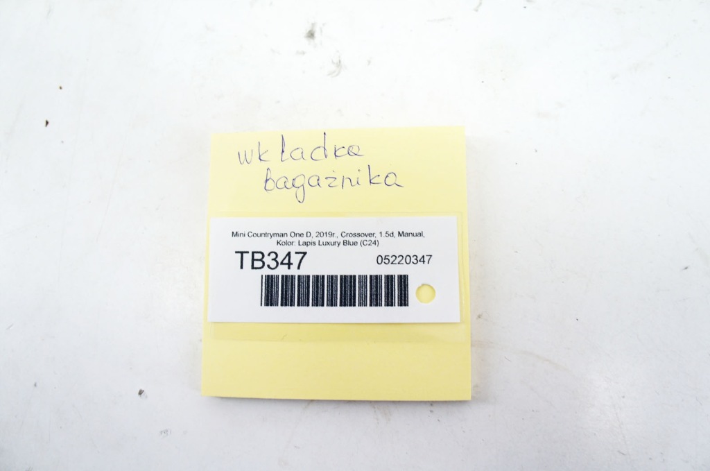 Tb347 mini countryman 2 f60 вкладиш пінопласт вкладка багажника 6877570 в Україні