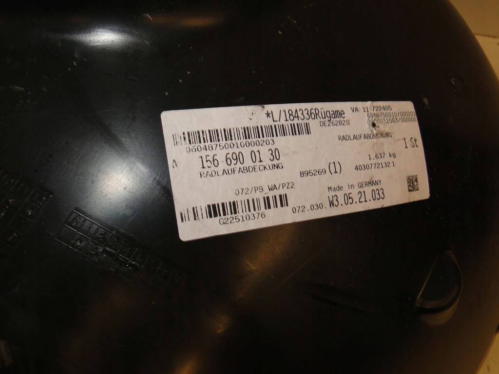 фото №5, Mercedes-benz оригинальный номер a1566900130 подкрылок передние l