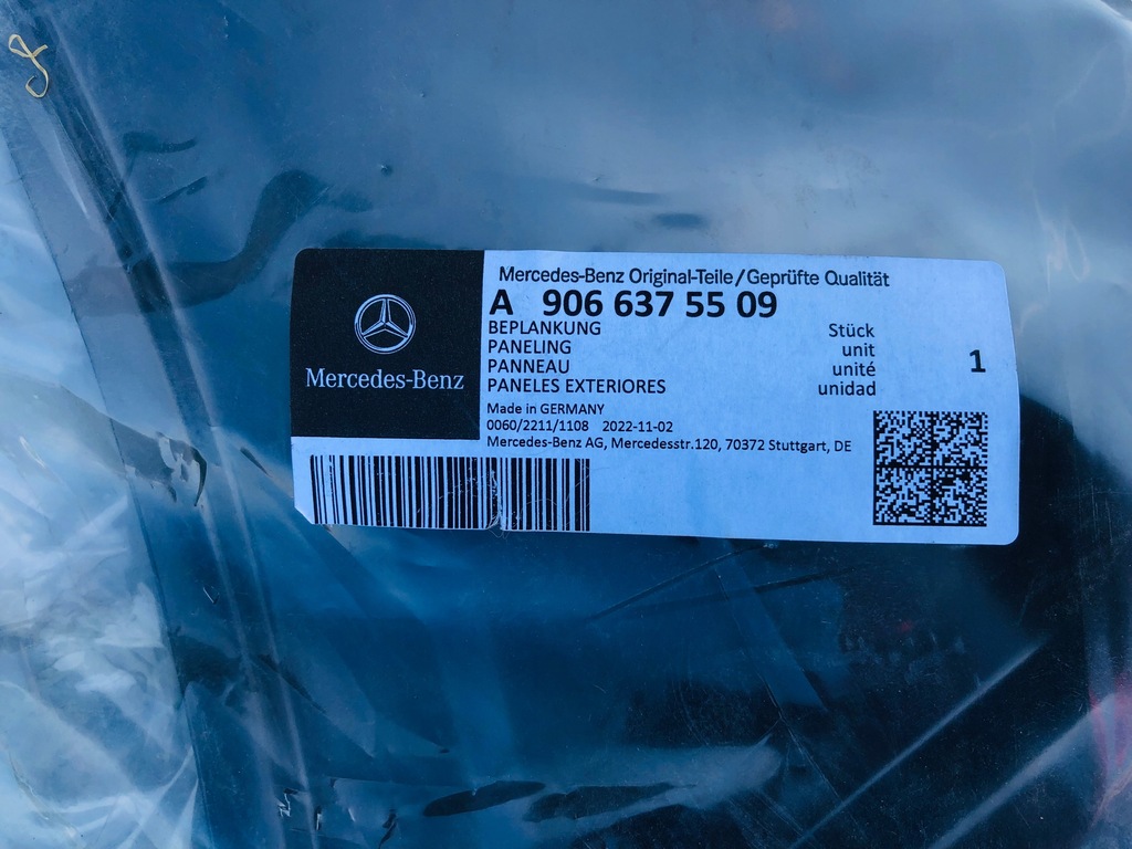 фото №7, Mercedes sprinter w906 обшивка бок панель крыла правый задний задняя