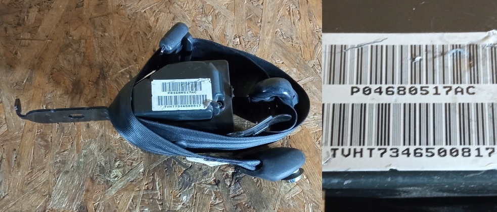 фото №1, Pas безпеки задня chrysler voyager iv 01 - 08