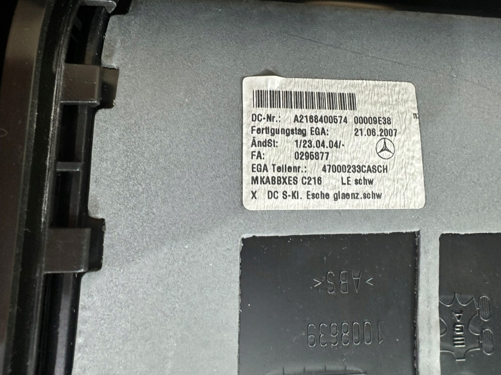 Бардачок задня, задній, шторка, підлокітник, nappa drewno mercedes cl w216 Недорого