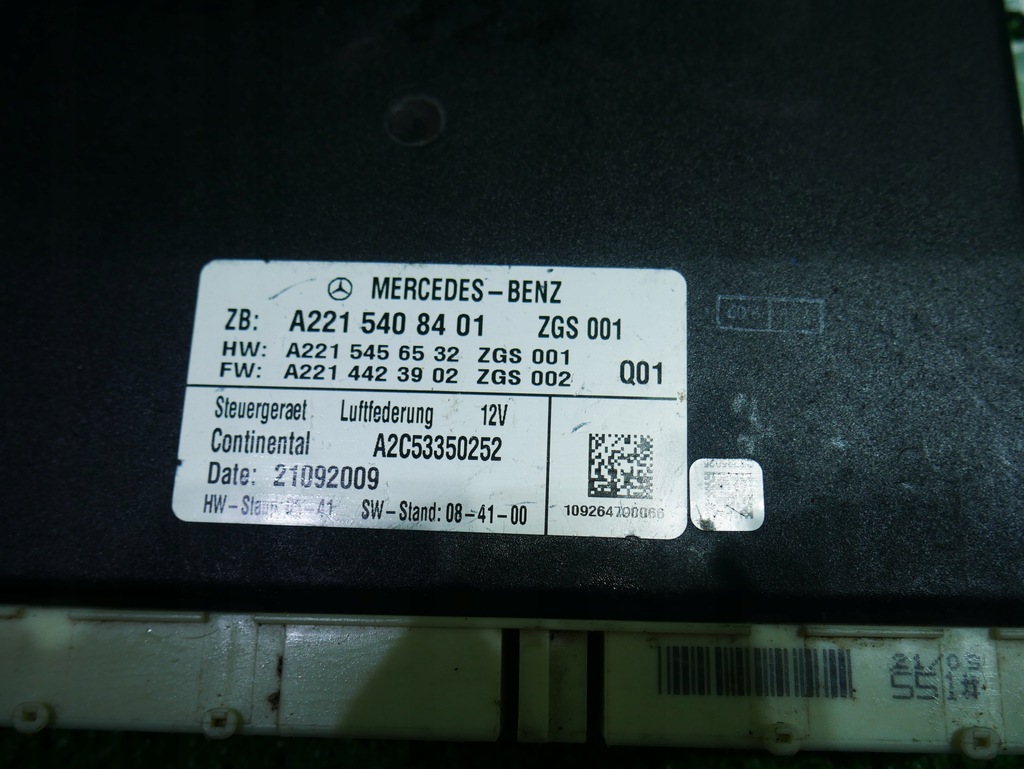 фото №8, Блок управления подвеска mercedes-benz оригинальный номер a2215408401