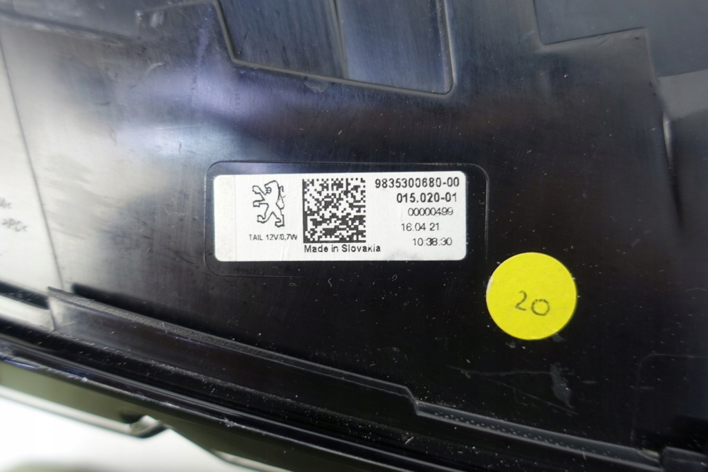 фото №6, Лампа левый задняя левая задняя peugeot 308 iii 2022-