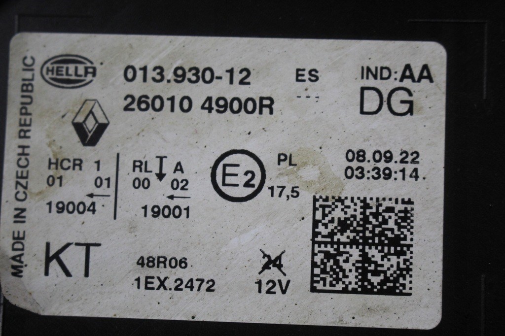 фото №8, Лампа правая перед renault captur full led 260104900r