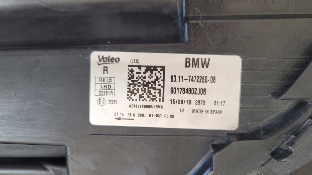 Фара правий перед full led bmw x1 f48 lci рестайлінг  2019- ,,bmw led,, Київ