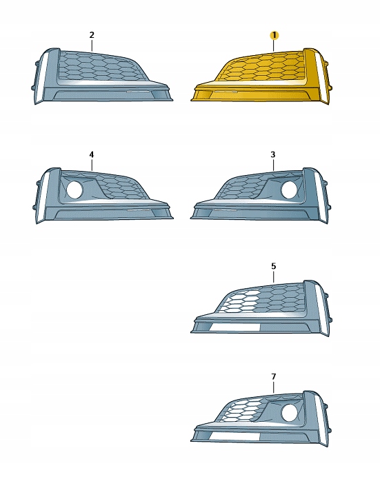Купити Решітка заглушка бампер перед ліва audi a5 b9 aso