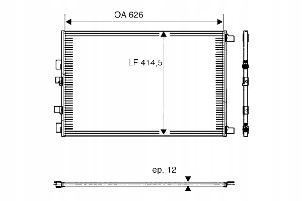 фото №1, Valeo конденсатор кондиционера renault grand scenic ii megane ii scenic