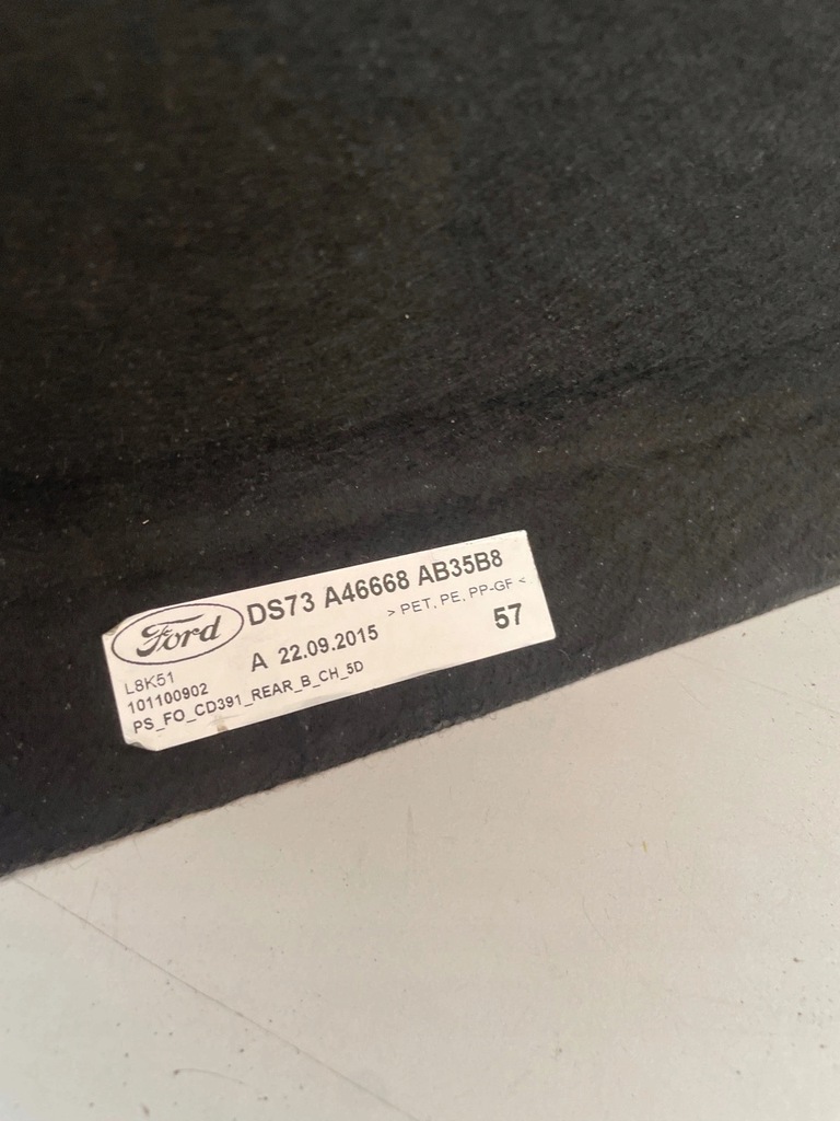 фото №13, Полиця багажника ford mondeo mk5 hb