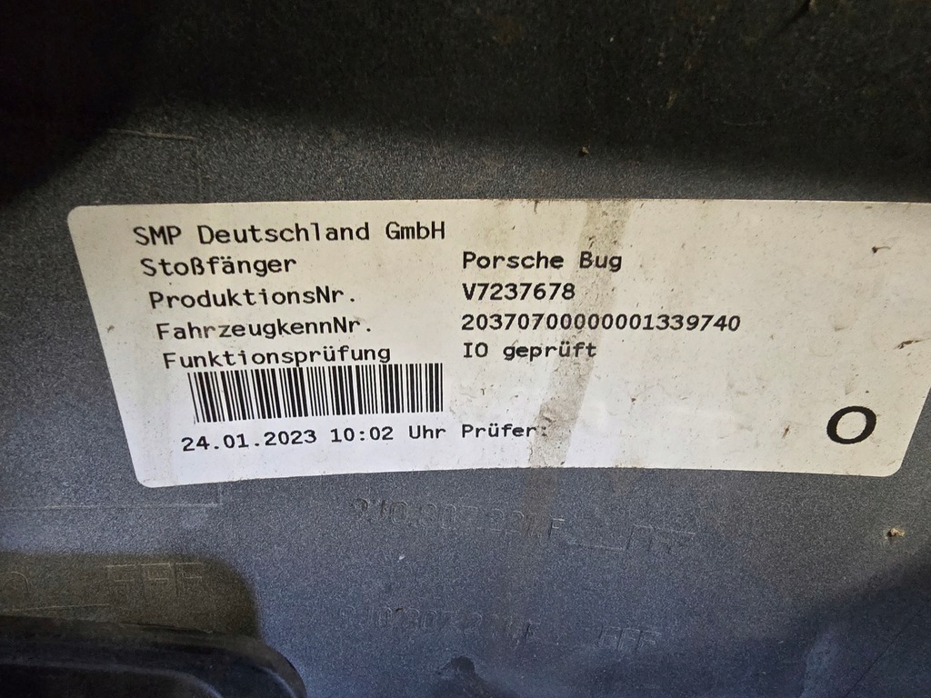 фото №14, Бампер перед передний porsche taycan 9j1