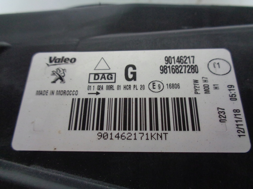 фото №9, Лампа левая фара peugeot rifter 18- led