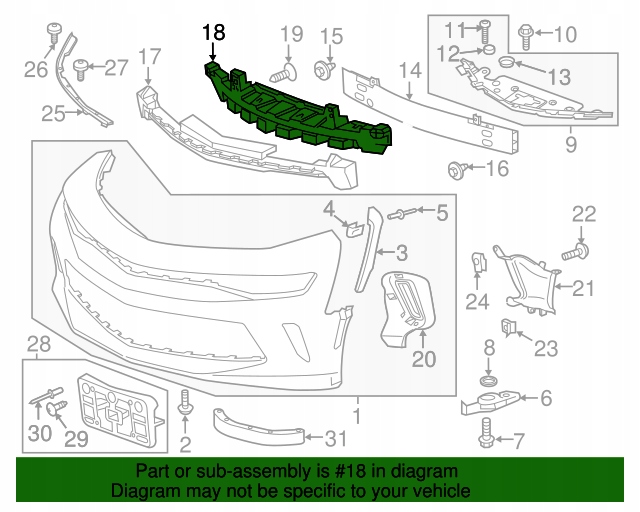 фото №4, Абсорбер бампера перед chevrolet camaro zl1 2016-
