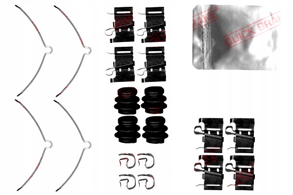 фото №2, Набір монтажний гальмівних колодок перед jeep cherokee lexus es ls nx rx toyota