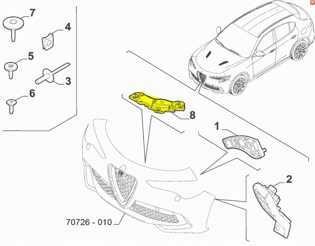 фото №3, Alfa romeo stelvio кронштейн бампера do поперечина prz l