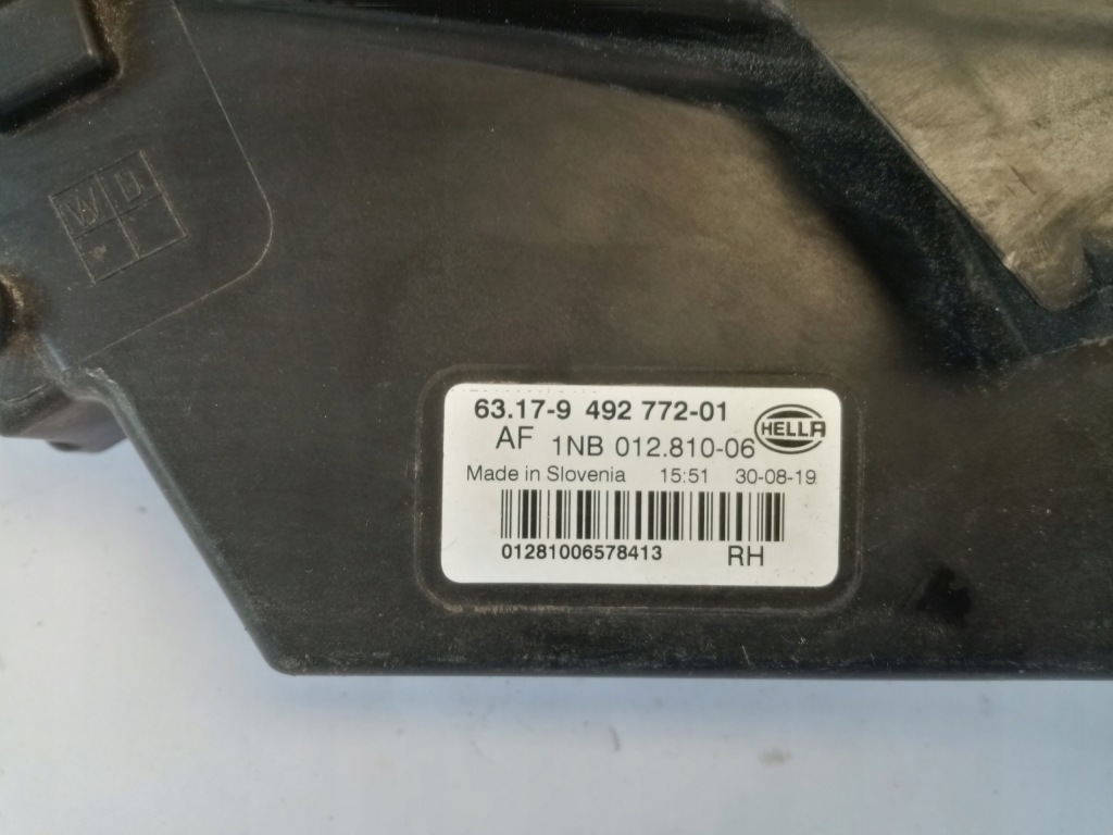 Bmw x3 g01 18 r протитуманна фара led drl правий 1nb01281006 Доставка