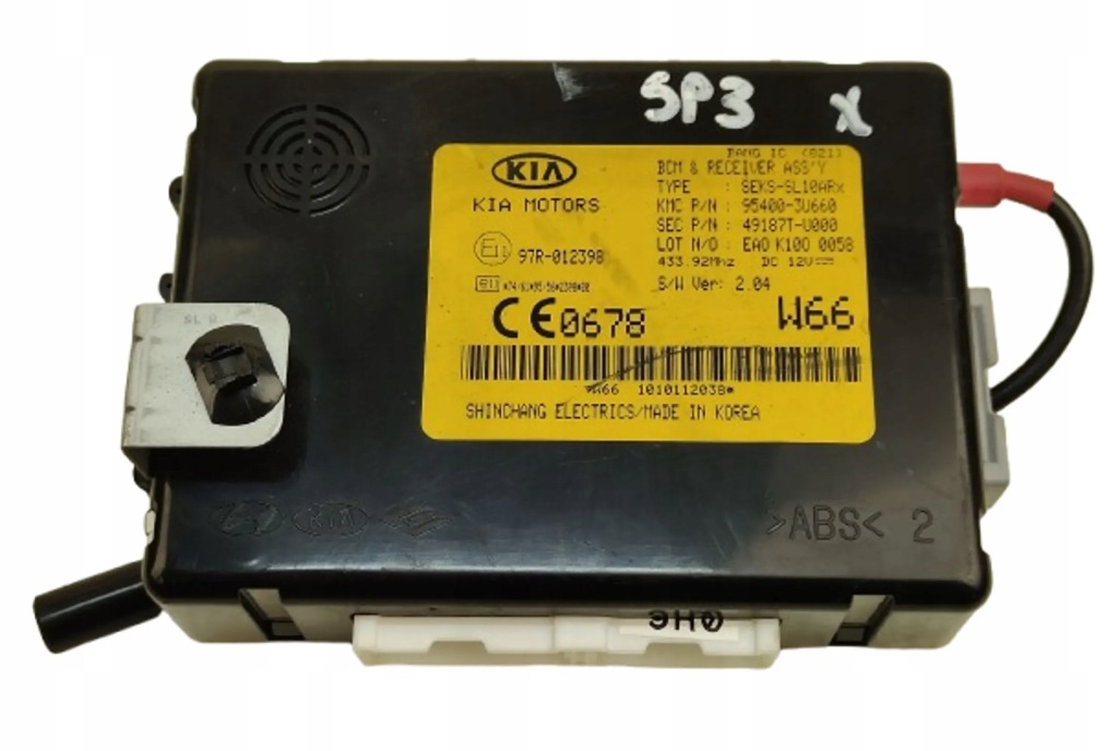 фото №1, Kia sportage 3 iii модуль блок керування bcm 95400-3u660 oryg