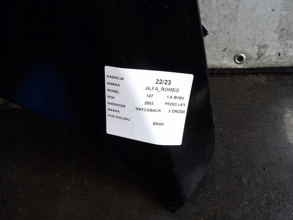 фото №5, Капот alfa romeo 147 хетчбек 3d