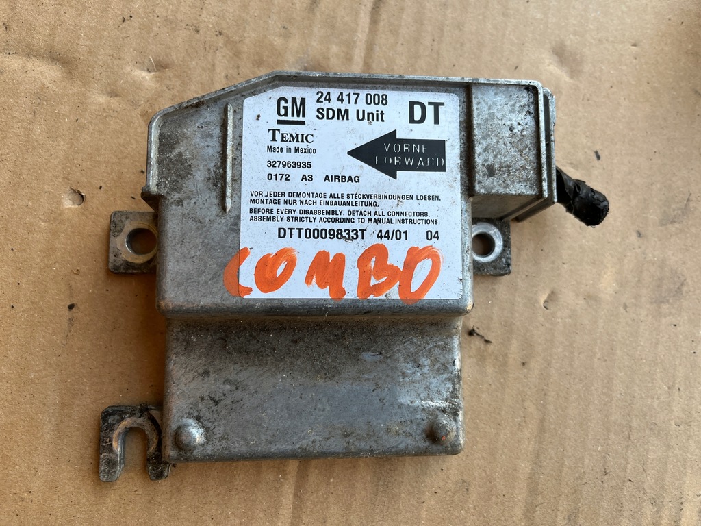 фото №1, Модуль датчик подушка безопасности opel combo corsa c 24417008