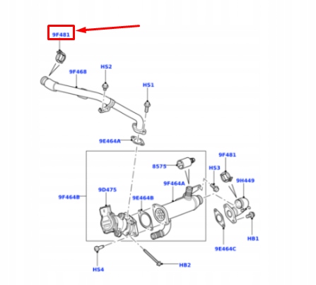 фото №9, Land rover discovery iv l319 суппорт трубы egr 1311338 оригинальный