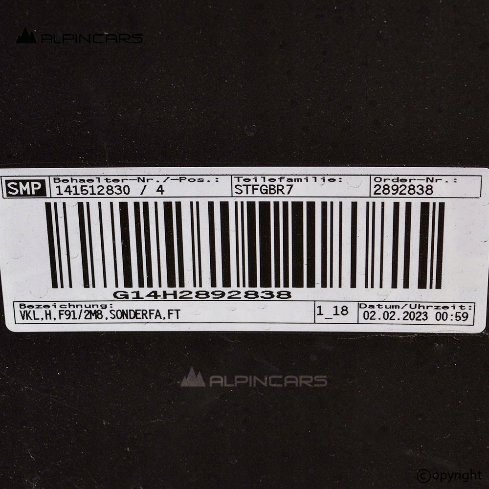 фото №6, Bmw 8 f91 f92 m8 бампер задний frozen black