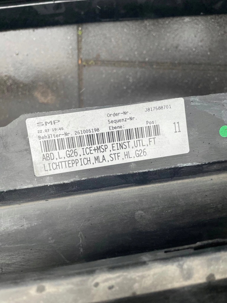 фото №8, Молдинг порог левая правая сторона m-pakiet shadow line pod led bmw 4 g26