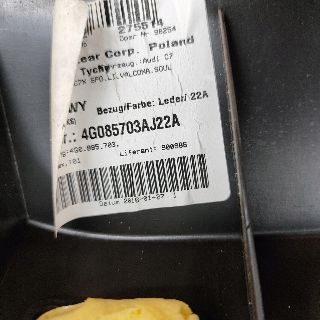 фото №6, Audi a6 s6 c7 4g 2016 защита / корпус сиденье передний пассажира