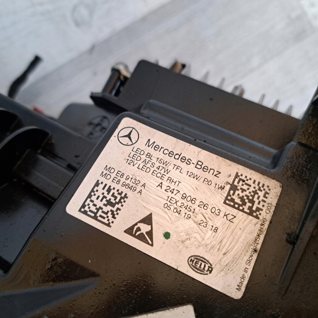 фото №6, Mercedes w247 лампа права перед ful led b-klasa 2479062603