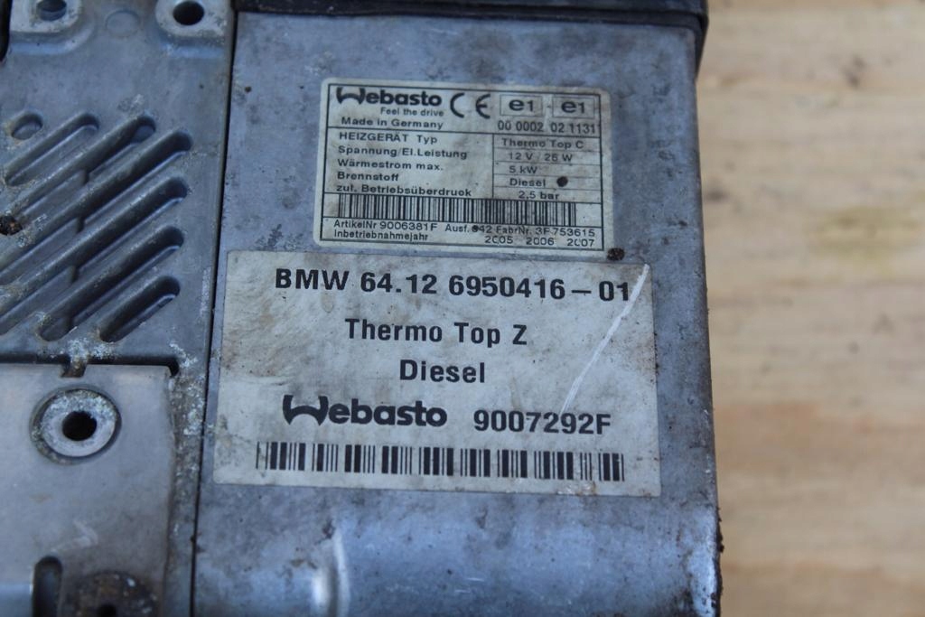 фото №7, Webasto обогреватель стояночный bmw 7 e65 lift 6950416