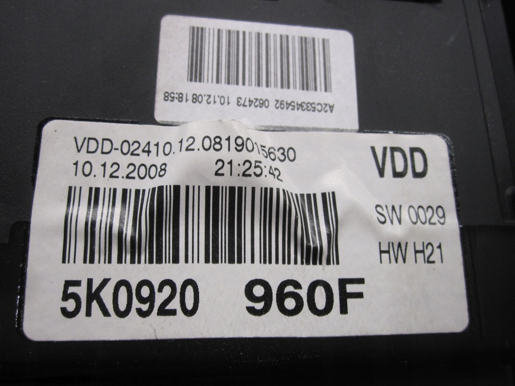 фото №7, Vw golf vi 09r лічильник прилади 5k0920960f anglik