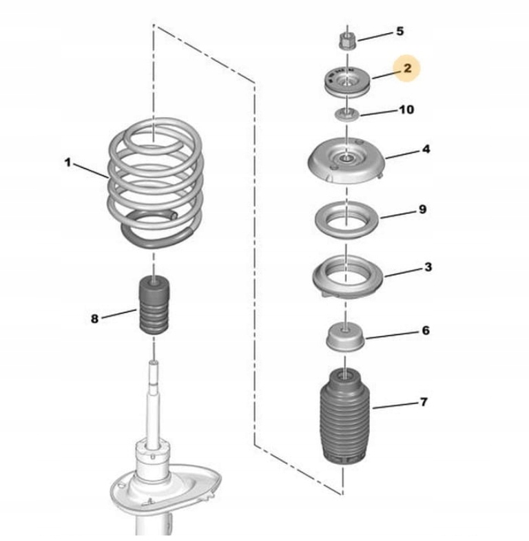 фото №10, Подушка амортизатора peugeot 3008/ds5 5033f9 2szt