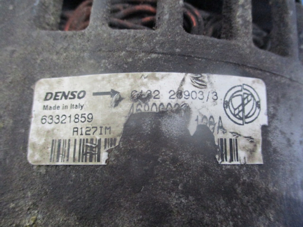 фото №5, Alfa romeo 156 1.9jtd генератор denso 63321859 100a проверенный