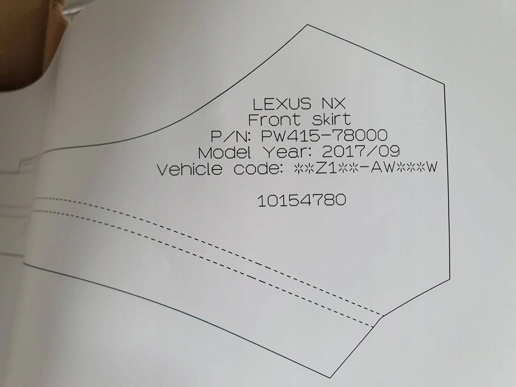 фото №9, Lexus nx i lift 2018-2021 спойлер молдинг бампера перед передняя