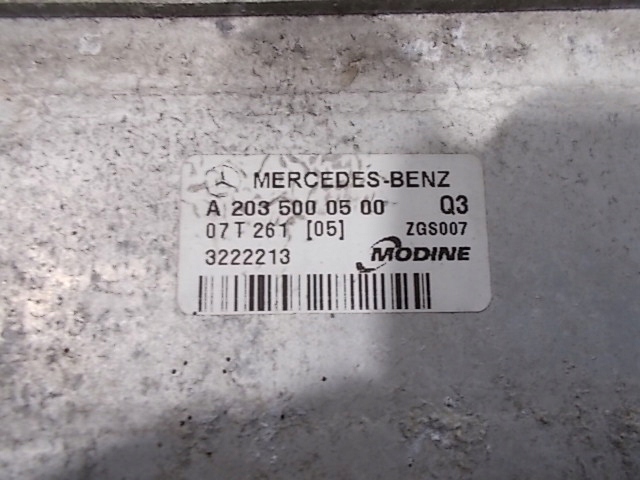Радиатор интеркулер mercedes c klasa clk 00-07 a2035000500 оригинал с Разборки