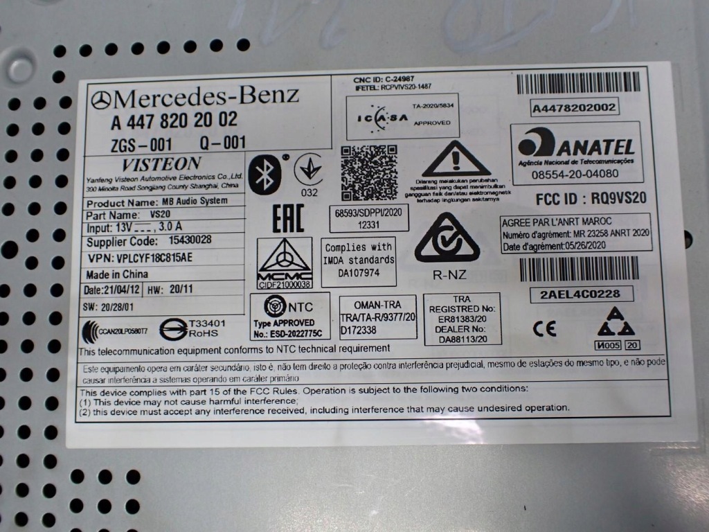 Радіо заводський bluetooth usb a4478202002 mercedes vito iii w447 21r Київ