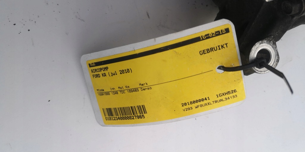 фото №3, Ford ka 1.3d c366 компрессор кондиционера air con p