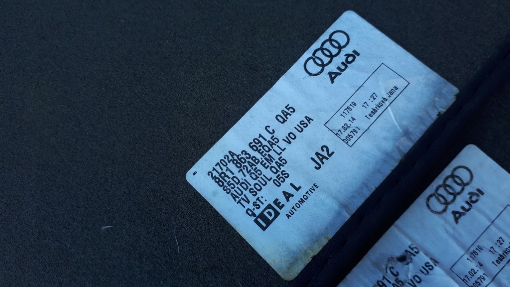 фото №10, Sq5 8r q5 коврик коврики перед левый правый задняя 4x