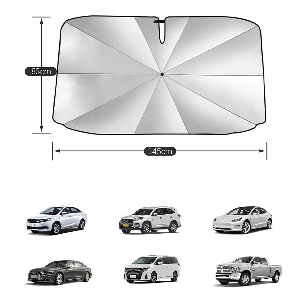 Зонт автомобильный с obracany кронштейн 360° i szkieletą с волокна угольный в Украине