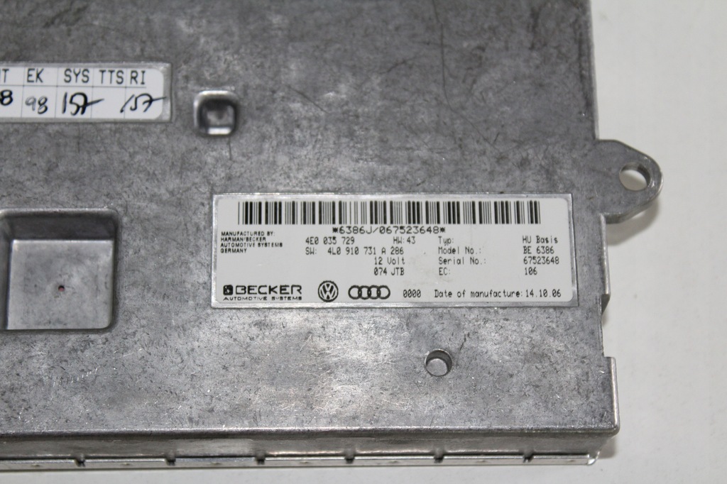фото №7, Audi q7 4l модуль блок управления навигации mmi 4l0910731a