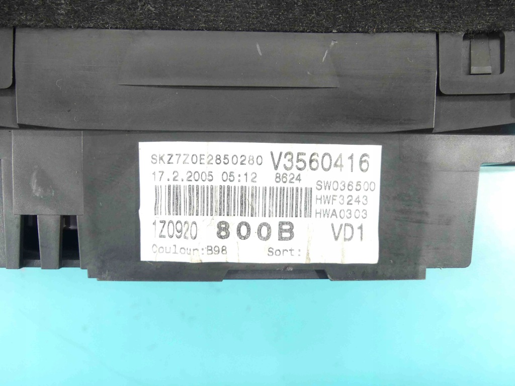 фото №6, Лічильник skoda octavia ii 1z0920800b 1.6 sr europa