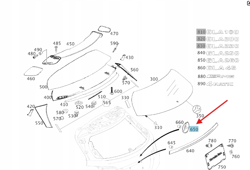 Купити Емблема значок logo кришки задній mercedes gla w156 оригінальний номер a1568170016