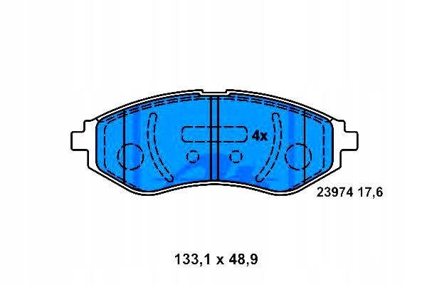 фото №1, Ate тормозные колодки тормозные chevrolet перед aveo kalos 1,