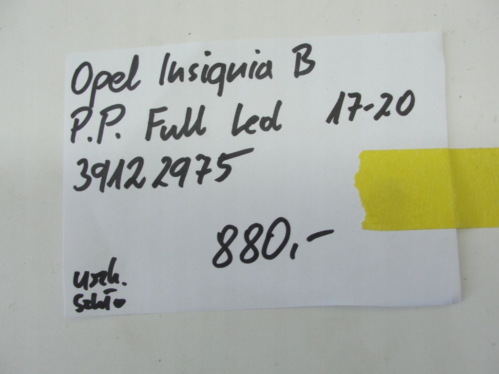 Фара перед правий opel insignia b full led 2017-20 39122975 Зі Шроту