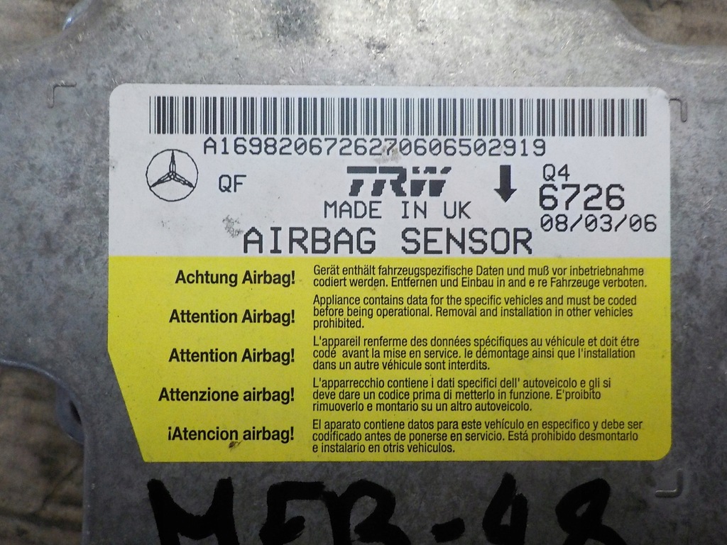 фото №2, Mercedes b170 1.7b модуль подушка безпеки
