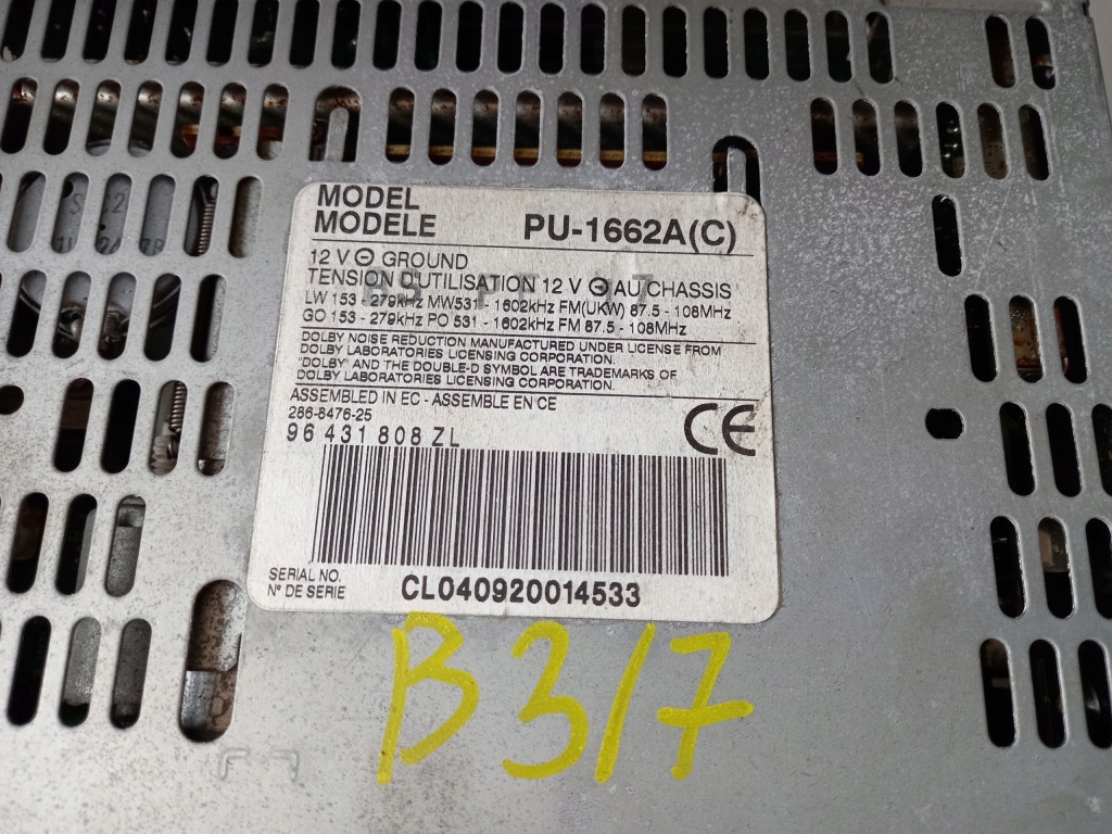 фото №2, Peugeot 607 радио 9643108zl