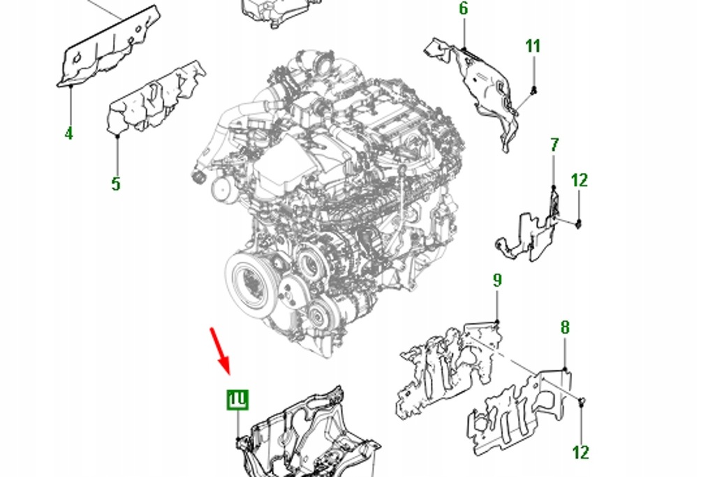 фото №8, Jaguar f-pace x761 изолятор картера масляный новый оригинальный t4a37642